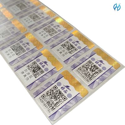 Die Cut anti counterfeiting label Custom Printed PET Vinyl Sheets in Various Colors