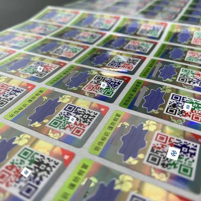 Glanzende/matte oppervlakte aangepaste holografische beveiligingsstickers met permanente lijm
