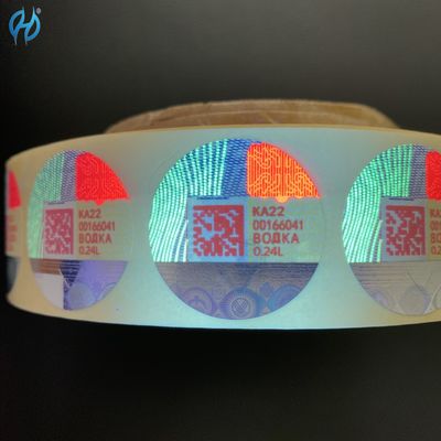 Holographic Security Tax Stamp Duty With Customed Color Printing
