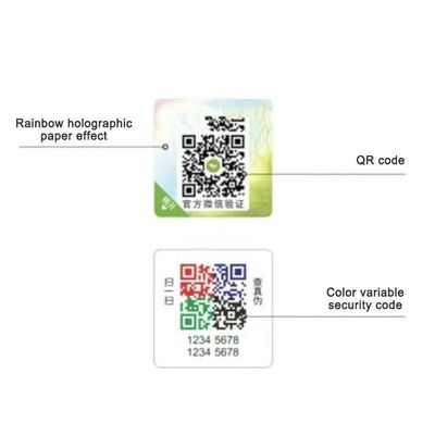 Gloss Double Layer Sticker Anti Counterfeiting Custom Label Printing ISO9001