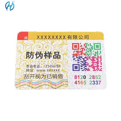 Custom Packaging Label Anti Counterfeiting Cigarette Tax Stamp Labels