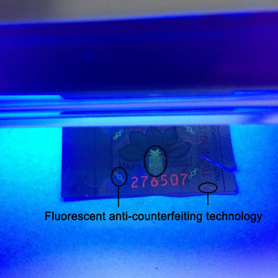 Custom Tax Stamp with CMYK Pantone and Rainbow UV Security Features