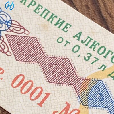 Etiqueta de estampado en caliente con acabado mate y adhesivo permanente con características anticontrafechas para etiquetado seguro de productos