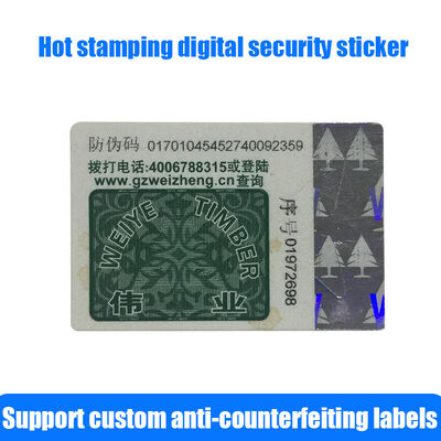 Silicone Paper Backingmaterial Hot Stamping Label Custom Order Glossy Finish Provides Excellent Print and Color Vibrancy